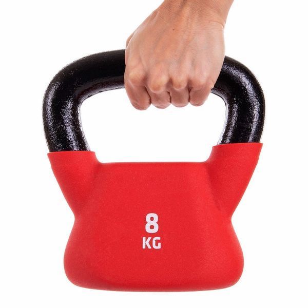 Гиря тренировочная цельная с PVC покрытием UFC UHA-69694 вес 8кг красный UHA-69694 фото