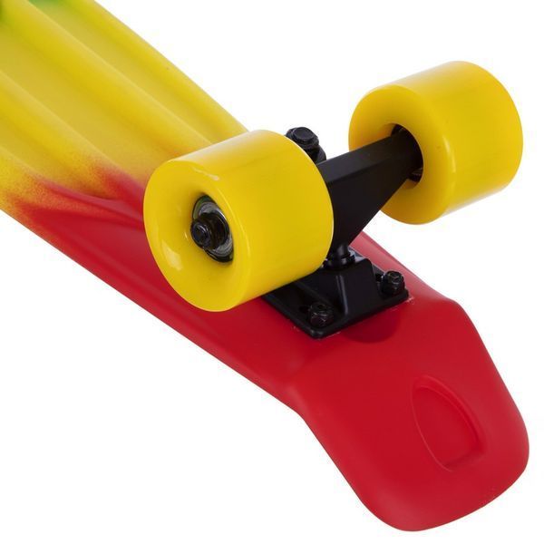 Пенни борд Penny Board круизер пластиковый 22' FISH COLOR SK-402-11 салатовый-желтый-красный SK-402-11 фото