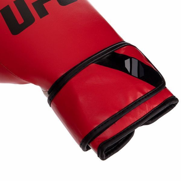 Рукавиці боксерські на липучці PU UFC PRO Fitness UHK-75033 16 унцій червоний 16 унції UHK-75033 фото