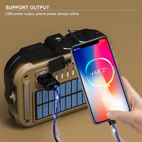 Ліхтар кемпінг TZD-01-COB(White+Yellow+Red+Blue)-PRO Power Bank ws14344 фото