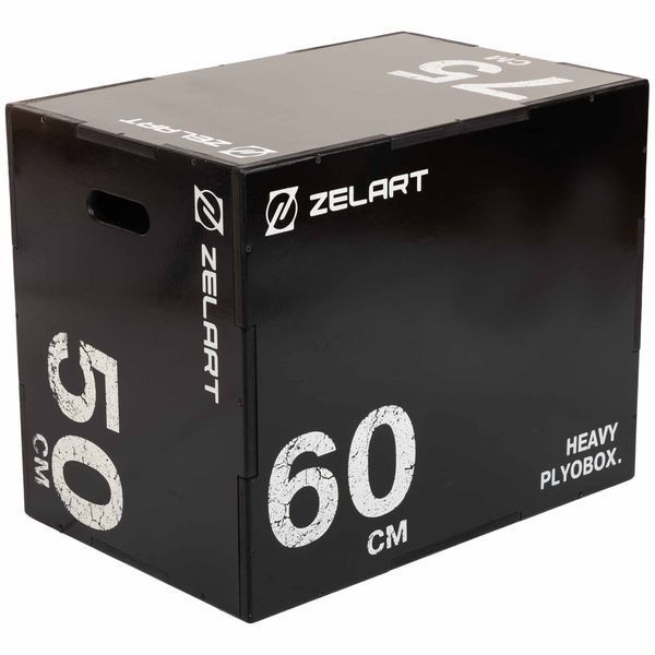 Бокс плиометрический тумба для кроссфита Плиобокс Wood Plyo box Zelart TA-4774-2 1шт 75см черный TA-4774-2 фото