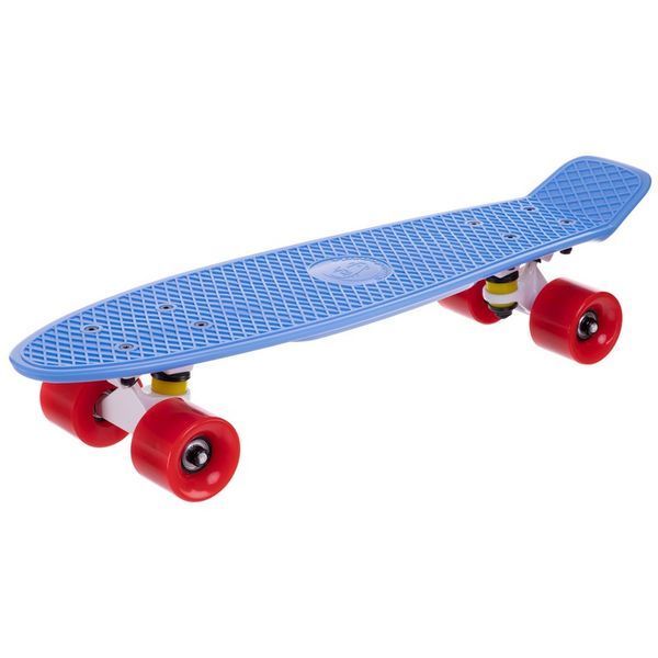 Пенні борд Penny Board круїзер пластиковий 22' FISH SK-401-8 блакитний-червоний SK-401-8 фото