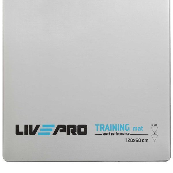Коврик для фитнеса и спорта с люверсами для хранения LiveUp LP8220 120x60x0,7см серый LP8220 фото