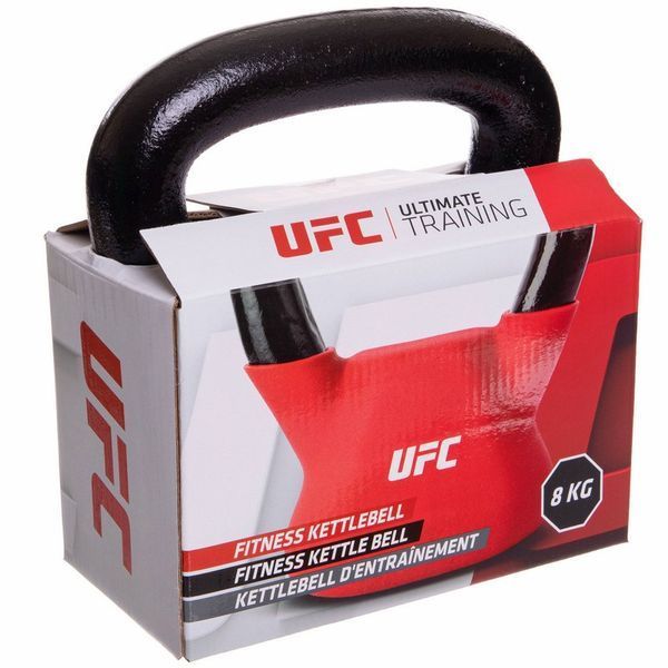 Гиря тренировочная цельная с PVC покрытием UFC UHA-69694 вес 8кг красный UHA-69694 фото
