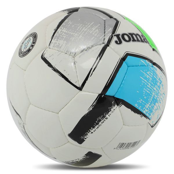 Мяч футбольный Joma DALI II 400649-211-T5 №5 PU серый-зеленый-синий 400649-211-T5 фото