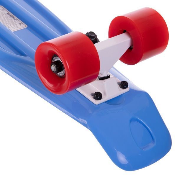 Пенні борд Penny Board круїзер пластиковий 22' FISH SK-401-8 блакитний-червоний SK-401-8 фото