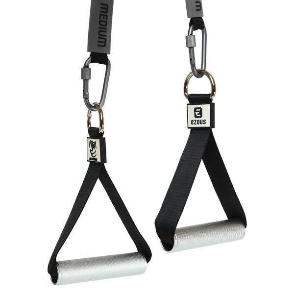 Ручки для тяги рукоятки для тренажеров ALUMINUM HANDLES EZOUS F-02-E 2шт черный F-02-E фото