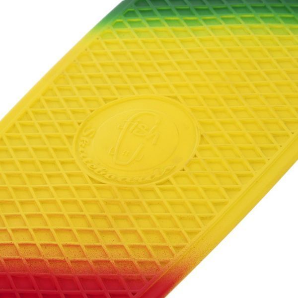 Пенни борд Penny Board круизер пластиковый 22' FISH COLOR SK-402-11 салатовый-желтый-красный SK-402-11 фото