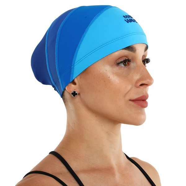 Шапочка для плавания текстильная на длинные волосы юниорская MadWave LONG HAIRS JUNIOR M052102 цвета в ассортименте M052102 фото