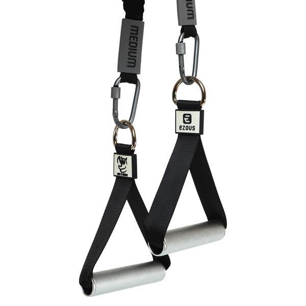 Ручки для тяги рукоятки для тренажеров ALUMINUM HANDLES EZOUS F-02-E 2шт черный F-02-E фото