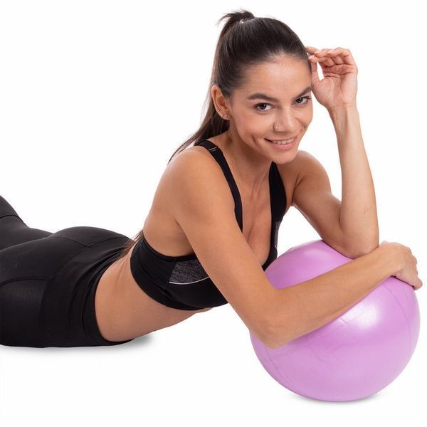 Мяч для пилатеса и йоги Pilates ball Mini Pastel Zelart FI-5220-30 30см сиреневый FI-5220-30 фото