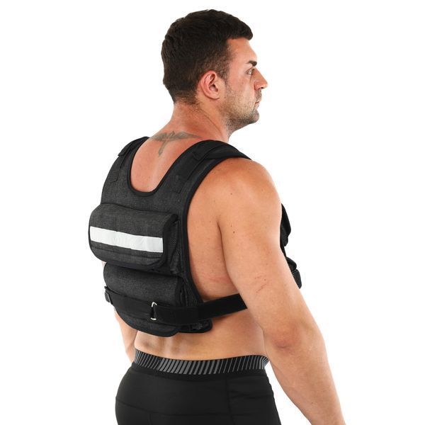 Жилет утяжелитель с регулируемым весом Zelart WEIGTH VEST TA-7805-20 вес-0,5-20кг черный TA-7805-20 фото