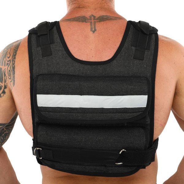 Жилет утяжелитель с регулируемым весом Zelart WEIGTH VEST TA-7805-20 вес-0,5-20кг черный TA-7805-20 фото