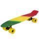Пенни борд Penny Board круизер пластиковый 22' FISH COLOR SK-402-11 салатовый-желтый-красный SK-402-11 фото 2
