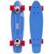 Пенні борд Penny Board круїзер пластиковий 22' FISH SK-401-8 блакитний-червоний SK-401-8 фото 1