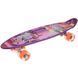 Пенні борд Penny Board круїзер пластиковий з колесами які світяться та ручкою для перенесення 24' SP-Sport SK-2306-6 бузковий SK-2306-6 фото 2