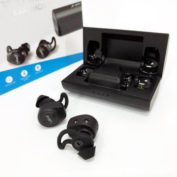 Наушники Bluetooth NIA NB710 с кейсом черные беспроводные, Наушники для тренировок сенсорные беспроводные ws71811 фото