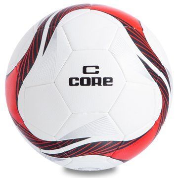 Мяч футбольный HYBRID CORE SUPER CR-012 №5 PU белый-красный CR-012 фото