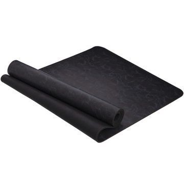 Килимок для фітнесу та спорту PU гума двошаровий Record FI-8308-1 розмір 183x68x0,6см чорний FI-8308-1 фото