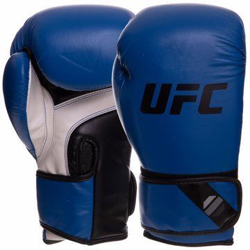 Перчатки боксерские на липучке PU UFC PRO Fitness UHK-75114 18 унций синий 18 унции UHK-75114 фото