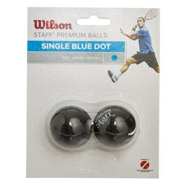 Мяч для сквоша WILSON STAFF SQUASH 2 BALL BL DOT WRT617500 2шт черный WRT617500 фото