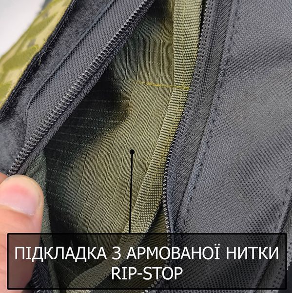 Сумка тактична чорна для скритого носіння з кобурою, чоловічий месенджер з кордури ws82492 фото