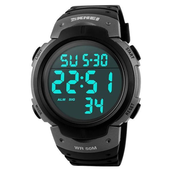 Часы наручные мужские SKMEI 1068TN, брендовые мужские часы, часы мужские спортивные. Цвет: титан ws64949-2 фото