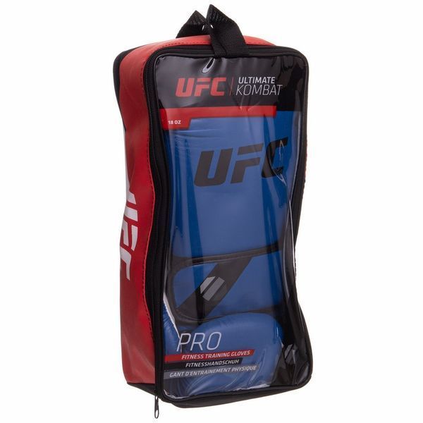 Перчатки боксерские на липучке PU UFC PRO Fitness UHK-75114 18 унций синий 18 унции UHK-75114 фото