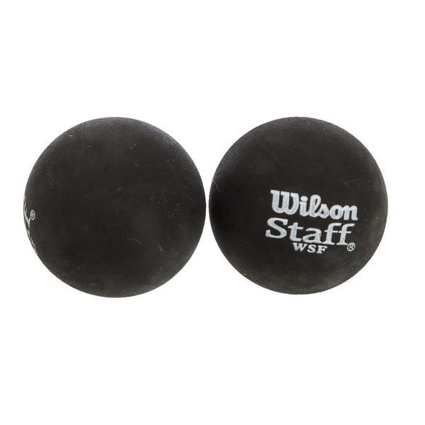 Мяч для сквоша WILSON STAFF SQUASH 2 BALL BL DOT WRT617500 2шт черный WRT617500 фото