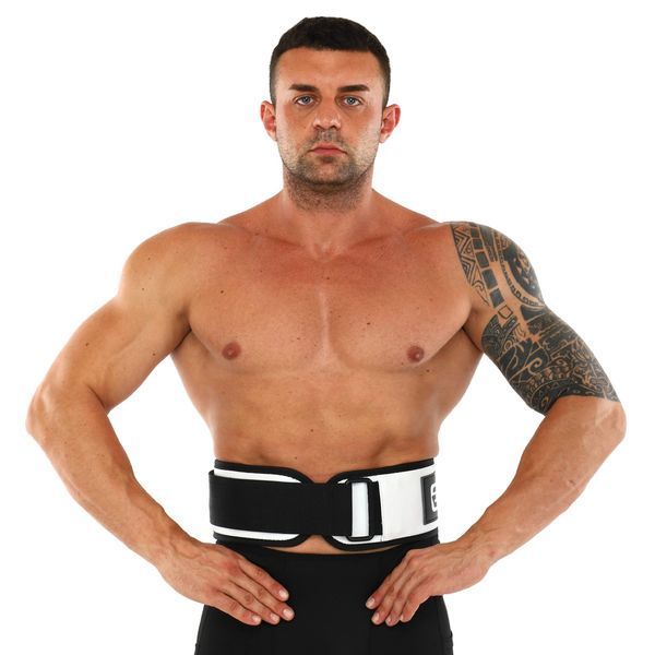 Пояс атлетический текстильный EZOUS LEATHER SPROT BELT O-01 спинка-14см размер S-L черный O-01 фото
