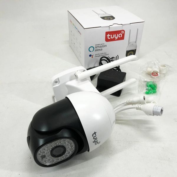 Камера вулична CAMERA C18 TUYA APP WIFI IP 3.0mp 7985 IP66, Вулична бездротова поворотна wi-fi камера ws42656 фото