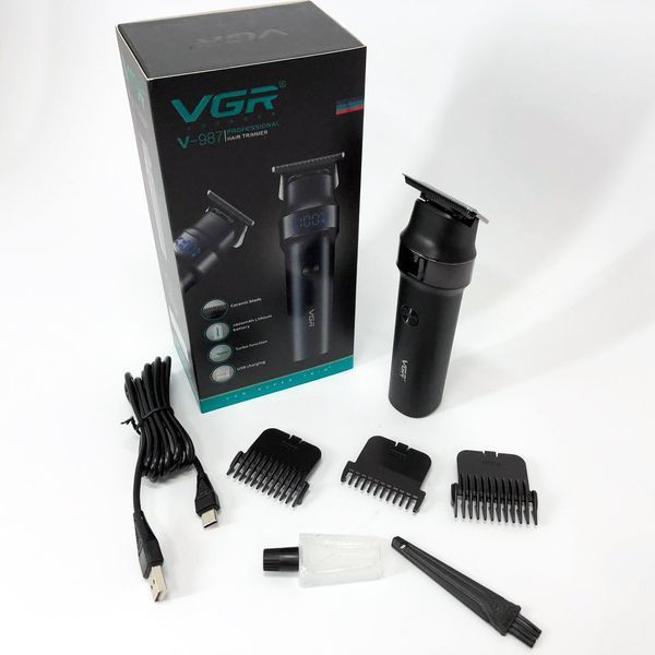 Машинка для стрижки волосся VGR V-987 BLACK, для стрижки посіченого волосся ws55778 фото
