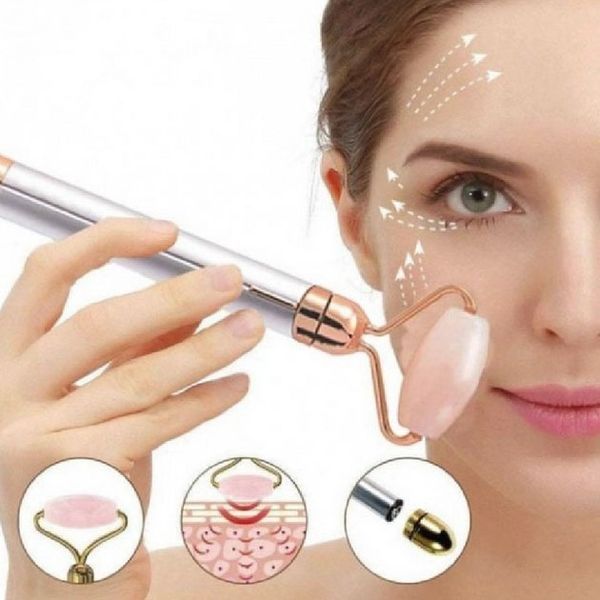 Массажер ролик электрический для лица Facial Roller Massager. Цвет: бежевый ws25719 фото