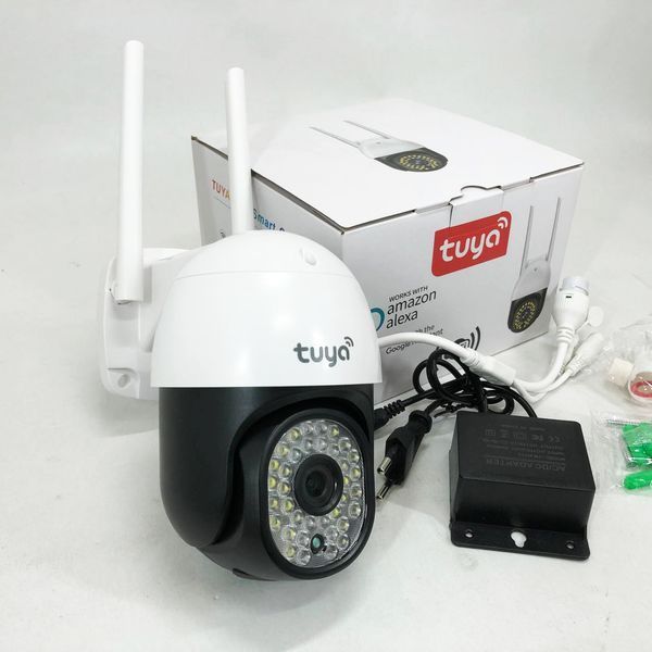 Камера вулична CAMERA C18 TUYA APP WIFI IP 3.0mp 7985 IP66, Вулична бездротова поворотна wi-fi камера ws42656 фото