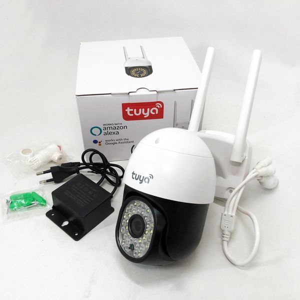 Камера вулична CAMERA C18 TUYA APP WIFI IP 3.0mp 7985 IP66, Вулична бездротова поворотна wi-fi камера ws42656 фото