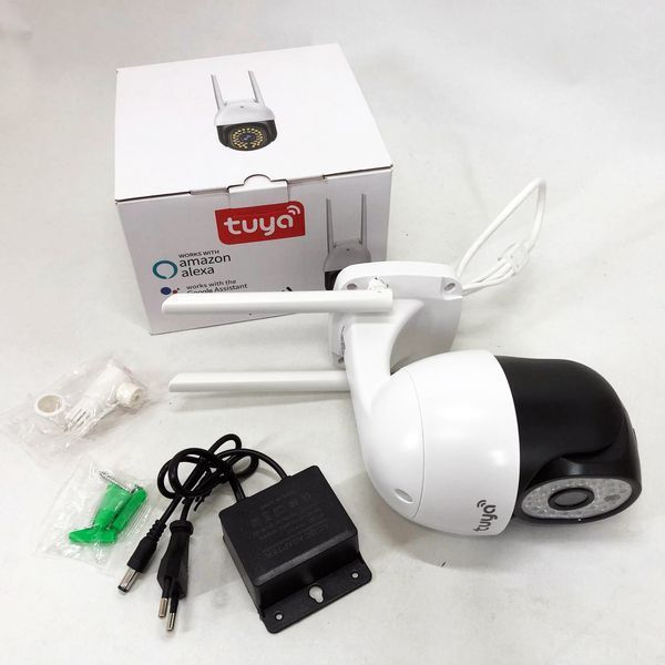 Камера вулична CAMERA C18 TUYA APP WIFI IP 3.0mp 7985 IP66, Вулична бездротова поворотна wi-fi камера ws42656 фото