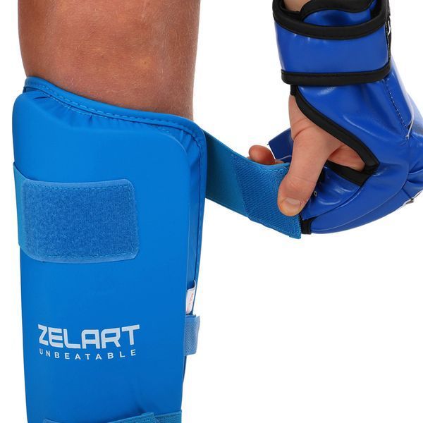 Защита голени и стопы для карате щитки и футы Zelart BO-7249 XS-XL цвета в ассортименте S BO-7249 фото