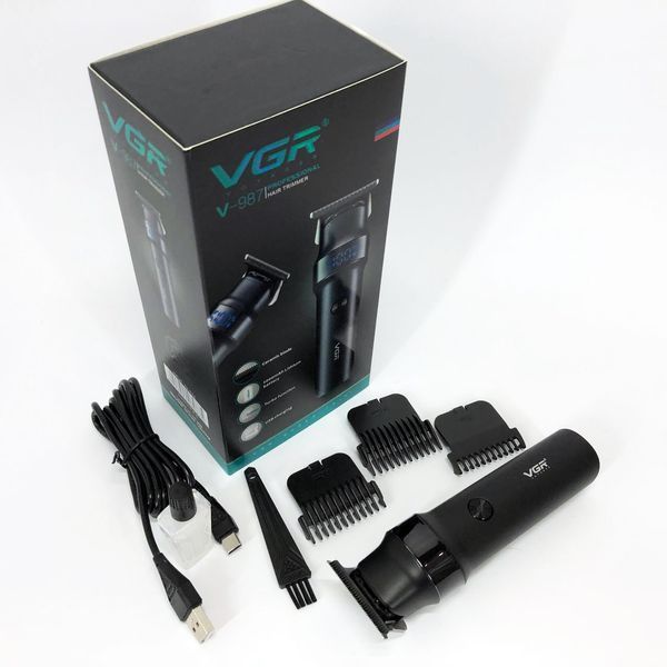 Машинка для стрижки волосся VGR V-987 BLACK, для стрижки посіченого волосся ws55778 фото