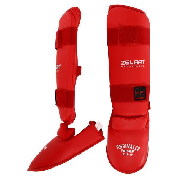 Защита голени и стопы для карате щитки и футы Zelart BO-7249 XS-XL цвета в ассортименте S BO-7249 фото