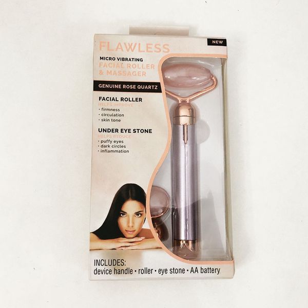 Массажер ролик электрический для лица Facial Roller Massager. Цвет: бежевый ws25719 фото
