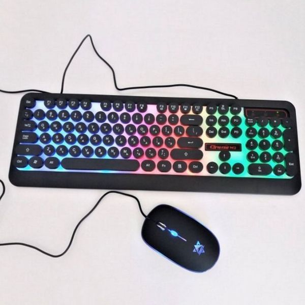Комплект провідна клавіатура та мишка з LED підсвічуванням UKC HK-3970 ws23414 фото