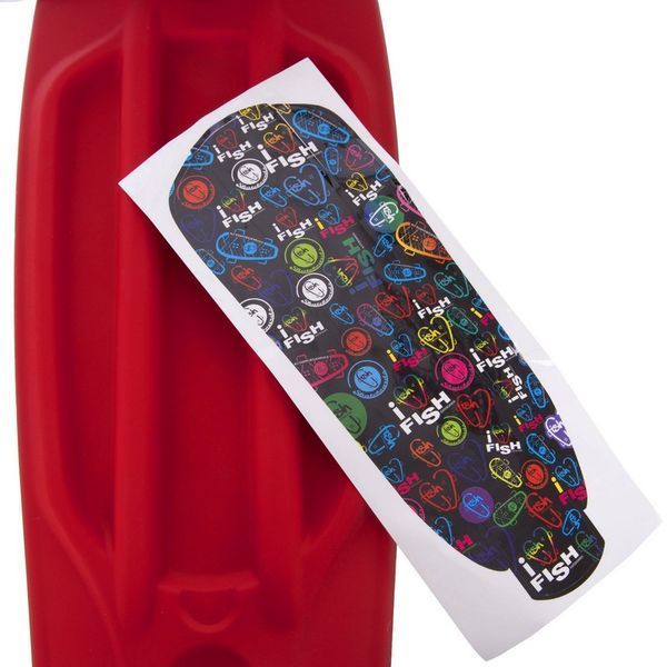 Пенни борд Penny Board круизер пластиковый RUBBER 22' RUBBER SOFT FISH SK-410-8 черный-красный SK-410-8 фото