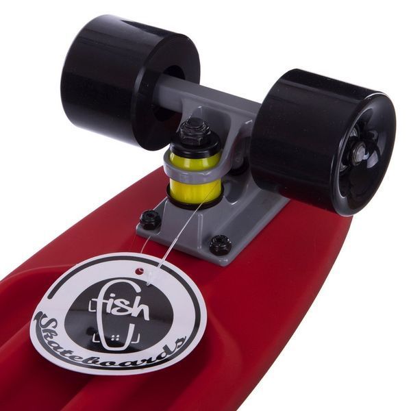 Пенни борд Penny Board круизер пластиковый RUBBER 22' RUBBER SOFT FISH SK-410-8 черный-красный SK-410-8 фото