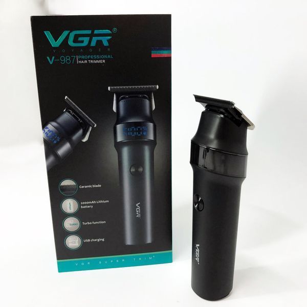 Машинка для стрижки волосся VGR V-987 BLACK, для стрижки посіченого волосся ws55778 фото