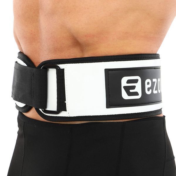 Пояс атлетический текстильный EZOUS LEATHER SPROT BELT O-01 спинка-14см размер S-L черный O-01 фото