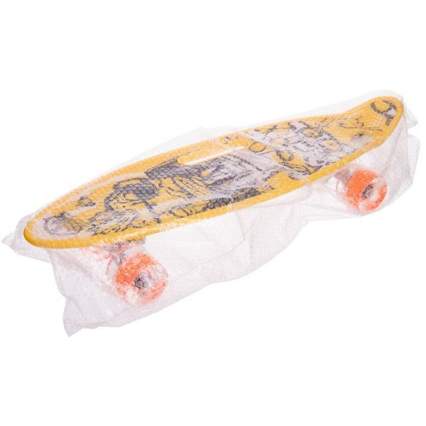 Пенні борд Penny Board круїзер пластиковий з колесами які світяться та ручкою для перенесення 24' SP-Sport SK-2306-4 жовтий-чорний SK-2306-4 фото