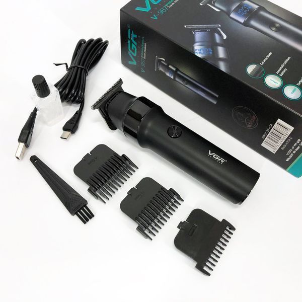 Машинка для стрижки волосся VGR V-987 BLACK, для стрижки посіченого волосся ws55778 фото