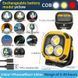 Прожектор ліхтар кемпінг W891-1-3COB(White+Yellow)+5SMD(Red) Power bank ws58952 фото 4