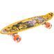 Пенні борд Penny Board круїзер пластиковий з колесами які світяться та ручкою для перенесення 24' SP-Sport SK-2306-4 жовтий-чорний SK-2306-4 фото 2