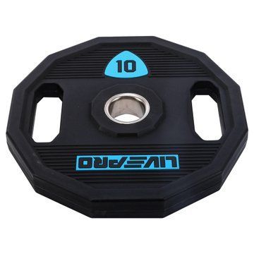 Блины диски полиуретановые 2 Handle металлическая втулка LiveUp LP8023-10 o51мм 10кг черный LP8023-10 фото